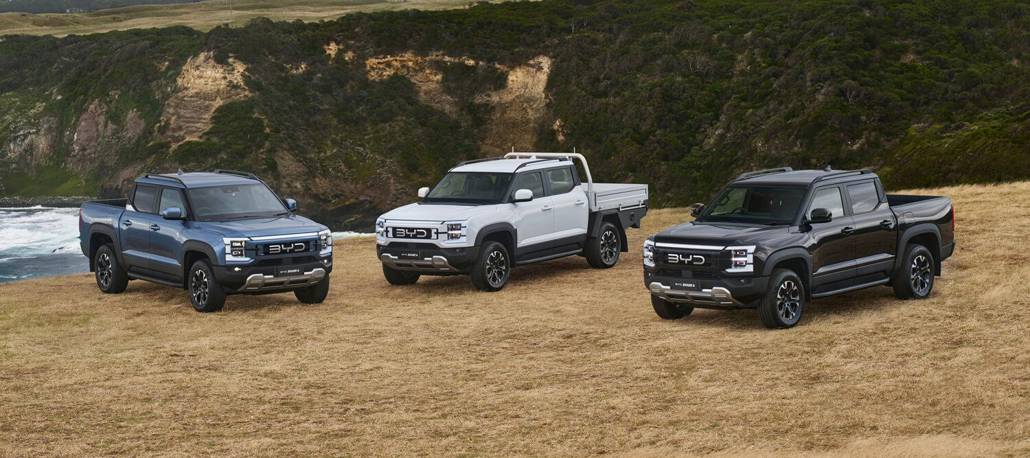 BYD SHARK 6 model family. Manufacturer reference image: BYD Australia; versions shown differ.